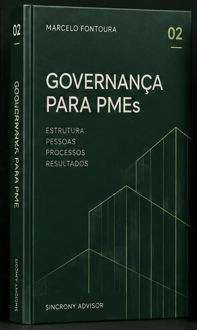 Capa ilustrativa de Governança para PMEs, por Marcelo Fontoura
